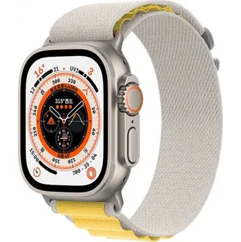 Řemínek na hodinky Nylonový řemínek alpský tah pro Apple Watch Ultra 49mm / 46mm / 45mm / 44mm / 42mm - béžovožlutý