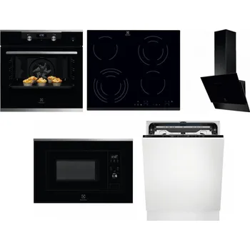Set domácích spotřebičů ELECTROLUX KODEH70X + ELECTROLUX EHF6343FOK + ELECTROLUX LFV616K + ELECTROLUX LMS2203EMX + ELECTROLUX EEM69410L