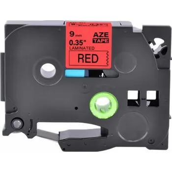 Pásek do tiskárny Kompatibilní páska Brother TZ-421 / TZe-421, 9mm x 8m, černý tisk / červený podklad