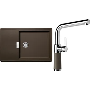 Granitový dřez Set Schock S14-6 (dřez Tia D-100LS Bronze + baterie SC-540 Bronze)