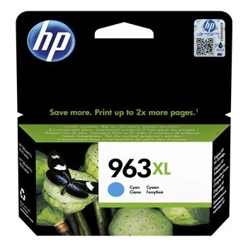 HP originální ink 3JA27AE#301, HP 963, cyan, blistr, 1600str., 22.92ml, high capacity, HP Officejet Pro 9010, 9012, 9014, 9015, 90