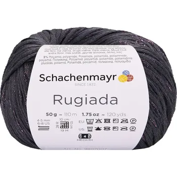 Příze Schachenmayr Rugiada 92 Antracitová (Letní příze Rugiada 92 Asphalt)