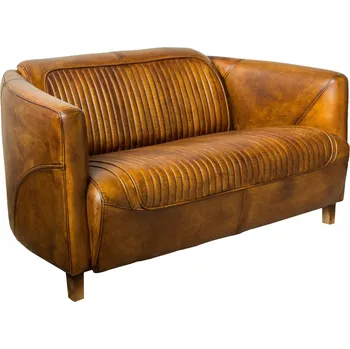 Pohovka Kožená pohovka DT15/125 Barva nohou: Blanc, Kůže: Blue, Rozměr: 125