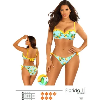 Dámské plavky Dámské dvoudílné plavky S730FL1-1 Florida 1 modro/žluté - Self modro/žlutá 36D