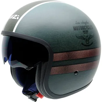 Helma na motorku NZI Rolling 4 Otevřená motocyklová přilba matná zeleno-hnědá M