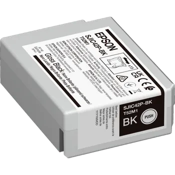 Epson SJIC42P-BK C13T52M140 pro ColorWorks, lesklá černá (glossy black) originální cartridge