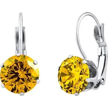 Náušnice Naušnice BEATRICE z chirurgické oceli - žlutá RRCE0432Y