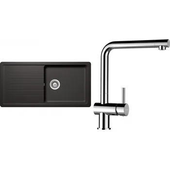 Granitový dřez Set Schock S3-8 (dřez Toledo D-100L Stone + baterie Epos Chrom)