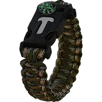 Náramek Paracord náramek 5v1 CAMO hnědý GT-550 Skladem v ČR