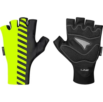 Cyklistické rukavice FORCE LINE bez zapínání, fluo-černé Velikost: XL