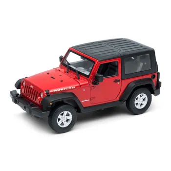 autíčko Welly Jeep Wrangler Rubicon 1:24 červený