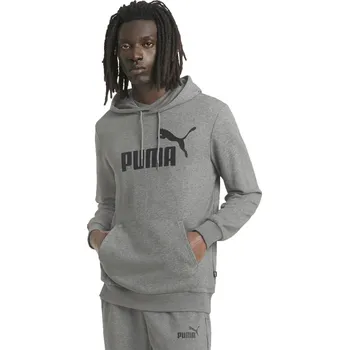 Pánská mikina PUMA PÁNSKÁ BAVLNĚNÁ MIKINA S KAPUCÍ ESS BIG LOGO HOODIE GRAY 586688 03 Velikost: XL
