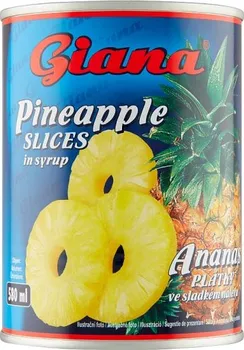 Ovoce Giana Ananas plátky ve sladkém nálevu 580 ml