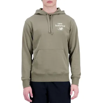 Pánská mikina Mikina s kapucí New Balance Essentials Reimagined French Terry mt31514-cgn Velikost L