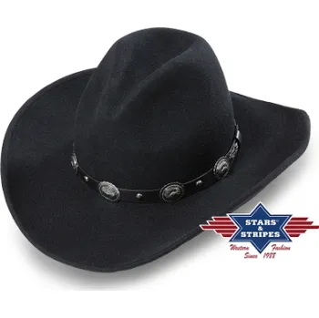 Klobouk Stars & Stripes Westernový klobouk "COLT BLACK" Velikost: S