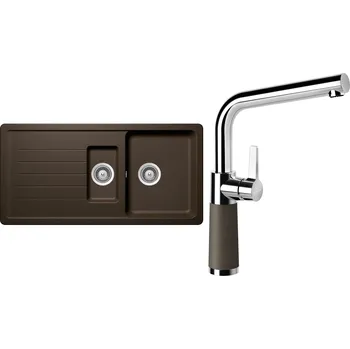 Granitový dřez Set Schock S4-6 (dřez Toledo D-150 Bronze + baterie SC-540 Bronze)