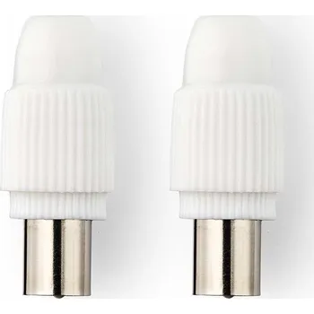 Anténní redukce Nedis Konektor anténní přímý TV zástrčka, 2 ks (CSGP40903WT)