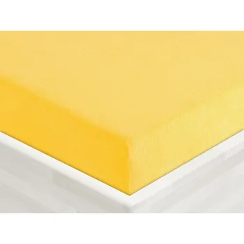 Prostěradlo Froté napínací prostěradlo FR-003 Žluté 200 x 220 - výška 20 cm