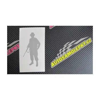 Samolepící dekorace SAMOLEPKA Myslivec 004 levá (10 - červená) NA AUTO, NÁLEPKA, FÓLIE, POLEP, TUNING, VLASTNÍ TEXT, TISK, AUTOSAMOLEPKY.cz, POLEPY, OBRÁZEK, LOGO, SAMOLEPKY