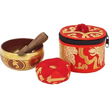 Kosmetická sada Tibetská miska dárková sada 190 g - 8,5 cm červená