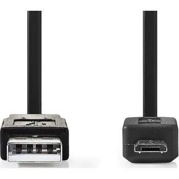 Datový kabel Nedis propojovací kabel USB 2.0 zástrčka USB A - zástrčka USB micro B, 1 m, černá (CCGP60505BK10)