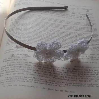 Čelenka pro romantickou slečnu - bílá