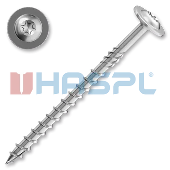 Vrut Konstrukční vrut 6x140 TX 30 talířová hlava zinek bílý (100 ks/bal) TORX