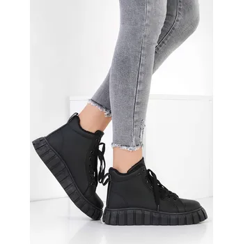 Dámská zimní obuv DoAndBe Černé kotníkové boty HL2115B Velikost: 38