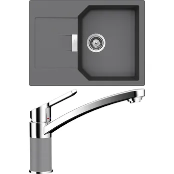 Granitový dřez Set Schock S16-5 (dřez Manhattan D-100S Croma + baterie SC-90 Croma)