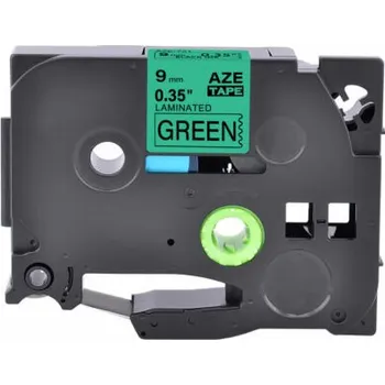 Pásek do tiskárny Kompatibilní páska Brother TZ-721 / TZe-721, 9mm x 8m, černý tisk / zelený podklad