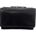 Dámská kožená peněženka Lagen s kovovým rámečkem - černá
