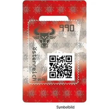 Poštovní známka (2022) MiNr. 3677, Block 139 - Rakousko - Krypto známka 4.0 (Bull) - býk