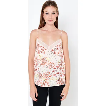 Dámská halenka Krémový květovaný top CAMAIEU - Dámské CAMAIEU bílá | růžová 1860363
