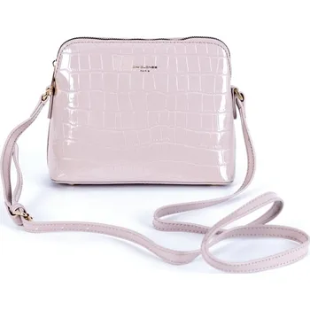 Malá pevná světlerůžová crossbody kabelka David Jones 6916-1