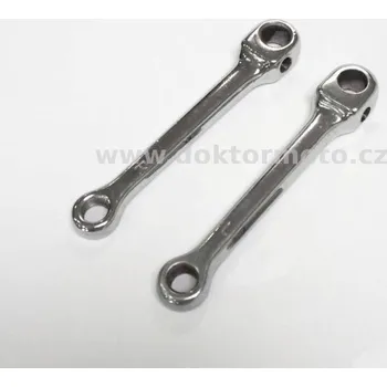 Klika pedálu - sada 2ks, L+P (Babetta), chrom