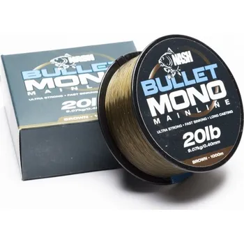 Nash vlasec Bullet Mono 15lb 1000m Brown - hnědý
