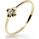 Zlatý zásnubní prsten DF 2932 se zirkony