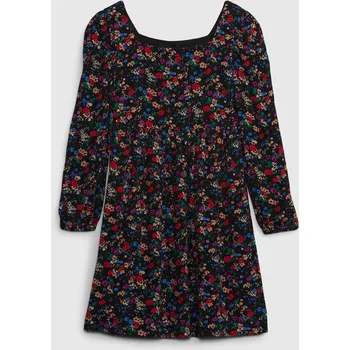 Dívčí šaty GAP Dětské šaty floral Lenzing™ Ecovero™ - Holky GAP černá | tmavě červená 2143441
