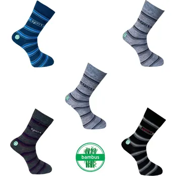 Pánské ponožky Emi Ross Pánské zdravotní ponožky s bambusovým vláknem - Pesail ( 5párů ) Velikost: 43-46