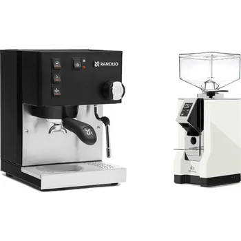 Kávovar Rancilio Silvia E, black + Eureka Mignon Bravo, CR white