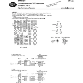 Plastikový model 1/48 Mask IL-2 Shturmovik mod.1943 EXPERT (ZVE)