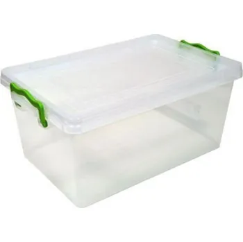 Dóza na potraviny StrongBox - nádoba s víkem z transparentního plastu, objem 27 l