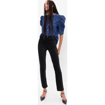 Dámské džíny GAP Džíny slim velvet vintage high rise - Dámské GAP černá 2143443