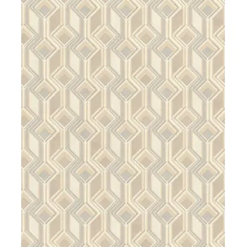Tapeta Vliesová tapeta béžová, šedá - geometrická, retro 746518 / Tapety na zeď Indian style (0,53 x 10,05 m) Rasch