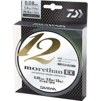 Daiwa Morethan 12 Braid EX+SI Lime Green 0,10 mm/135 m