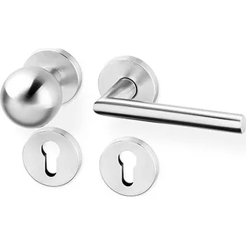 Dveřní kování ACT SERVIS ACT - Dora R PullBloc Provedení: PZ LI (klika levá/koule), Povrch: IN - nerez