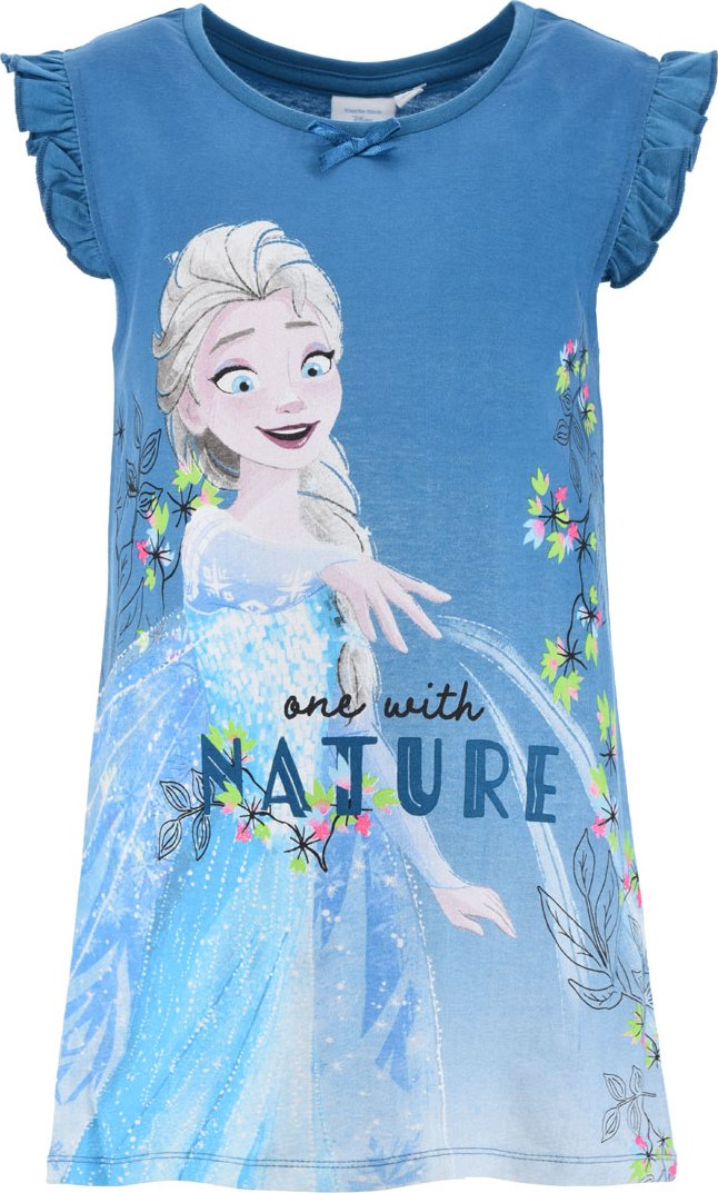Dívčí noční košile DISNEY FROZEN NATURE modrá Velikost: 104