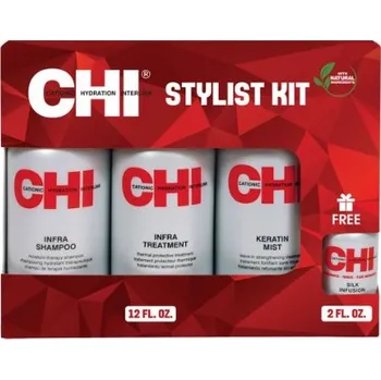 Vlasová regenerace CHI SADA-šampon, maska, keratin, hedvábí AKCE!!! Farouk USA