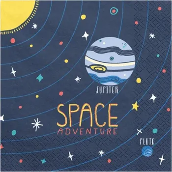 Papírový ubrousek Ubrousky Space Party, 33x33cm