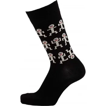 Pánské ponožky Cai společenské merino ponožky pro dospělé vzor People Černá 40-45